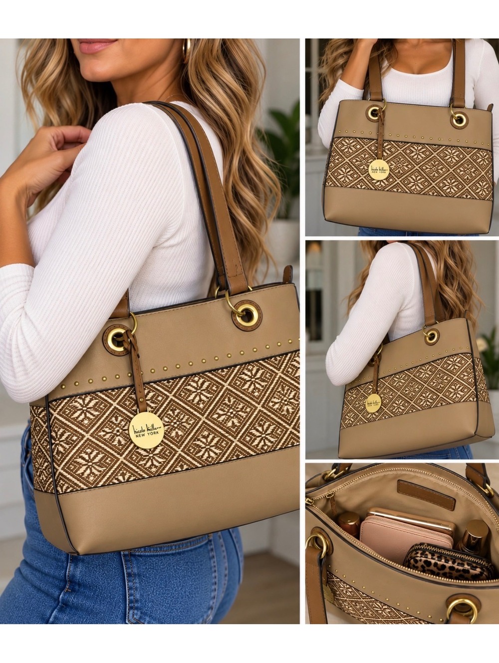 Nicole Miller New York tote handbag